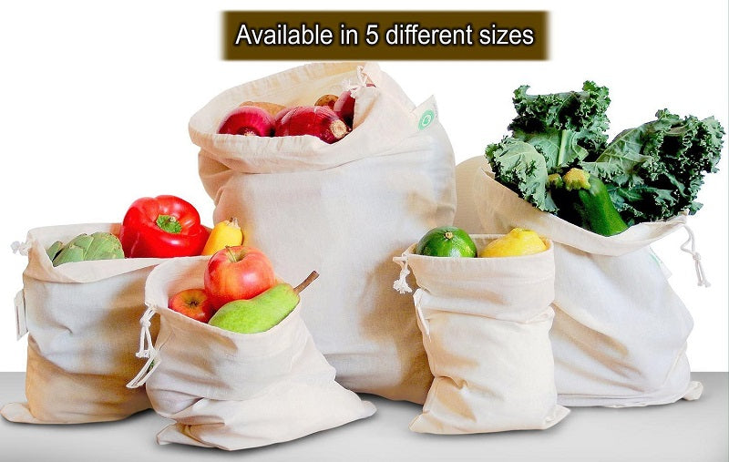 Cotton veggie bags on sale